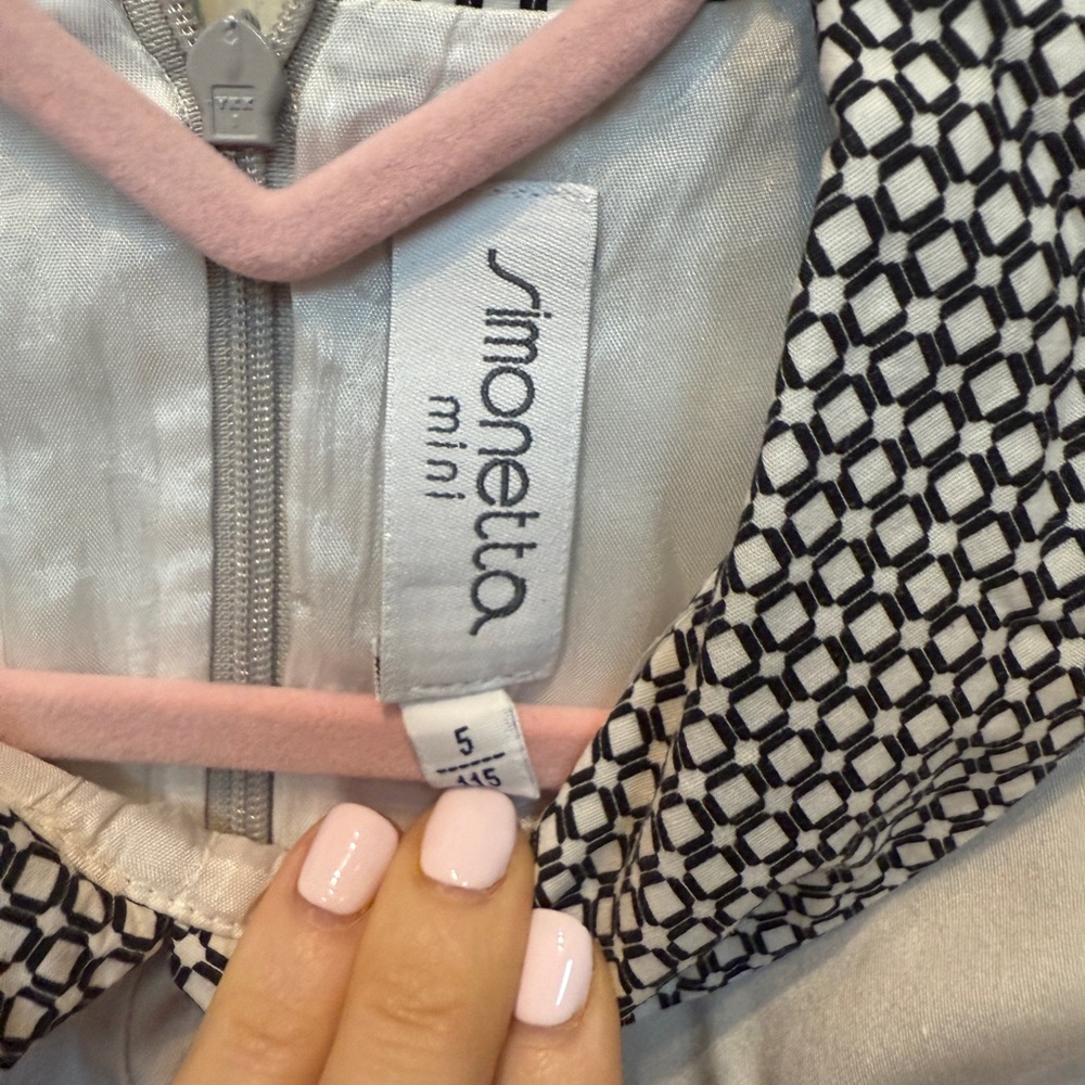 Simonetta Mini Geometric Pattern Dress - Picture 2 of 4